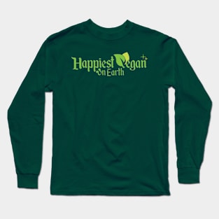 Happiest Vegan on Earth Logo Long Sleeve T-Shirt